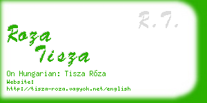 roza tisza business card