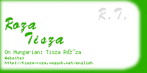 roza tisza business card